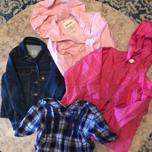 Lot of 3 jackets and 1 flannel Toddler sized 5
